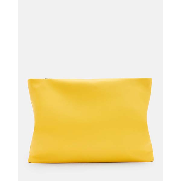 Allsaints Australia Womens Bettina Leather Clutch Bag Yellow AU87-963